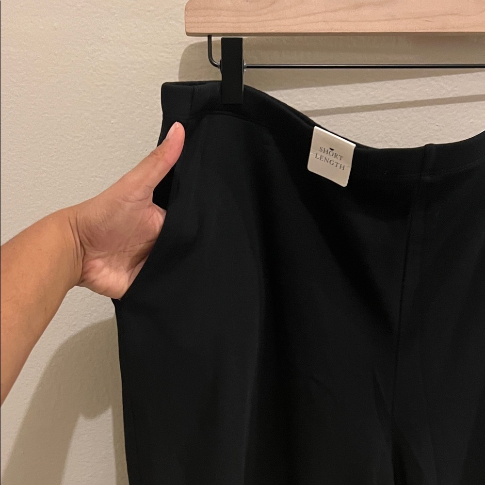 Croft & Barrow Black Stretch Cotton Pull-On Straight Leg Pants Pockets XL Short - Picture 7 of 12